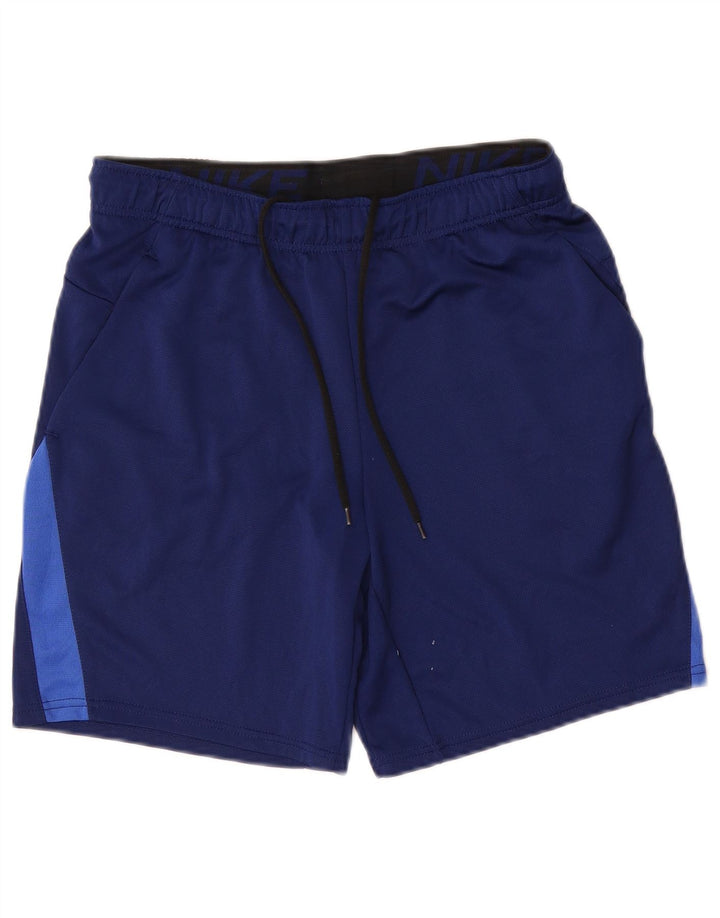 Nike Herren-Dri-Fit-Sportshorts, Mittelgroßes Marineblau-Farbblock-Polyester