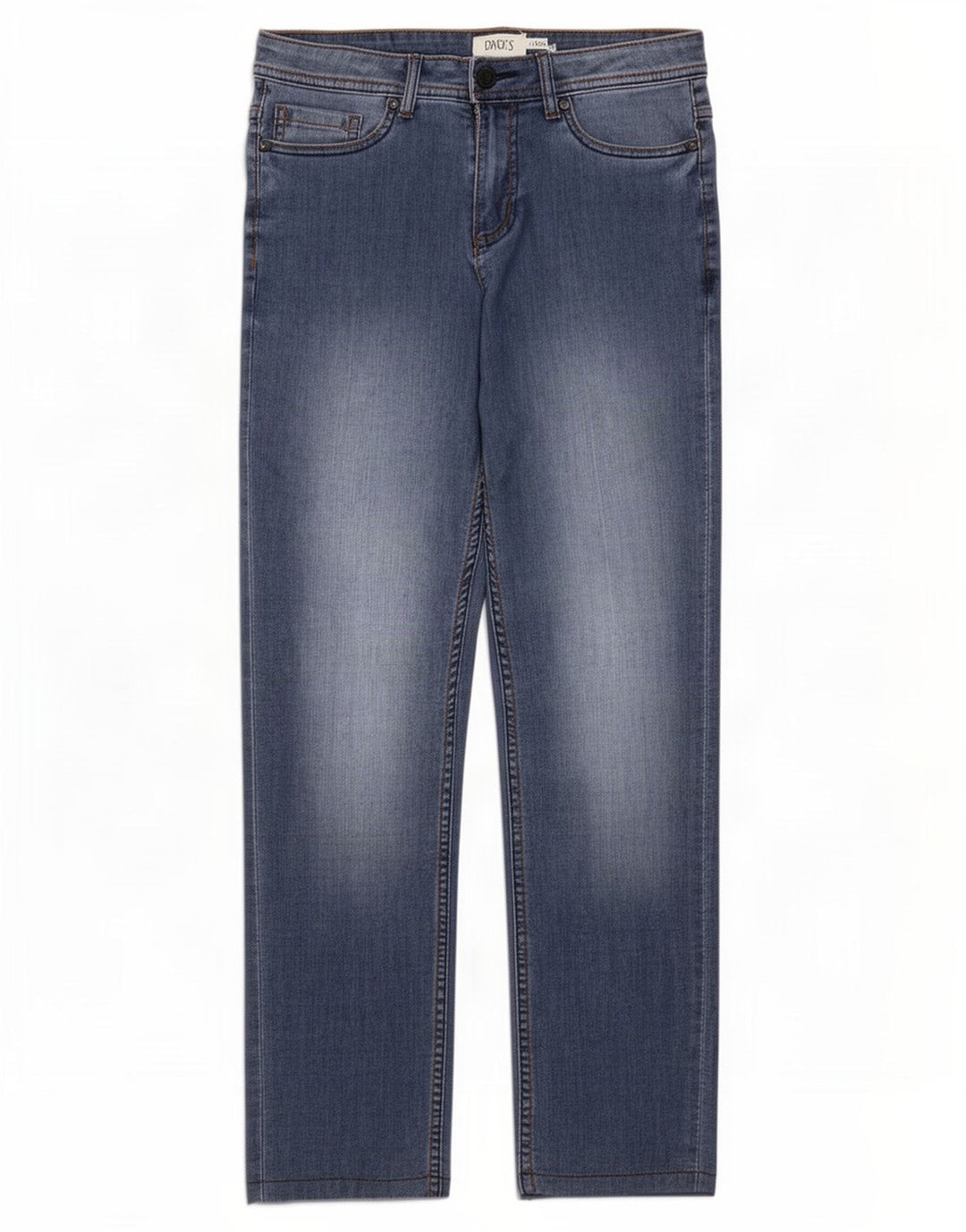 Dack's Herren Straight Jeans IT 46 Small W30 L28 Blaue Baumwolle