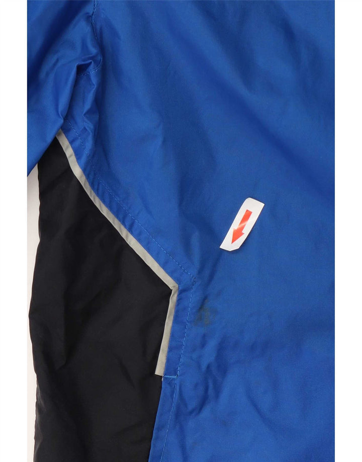 Puma Herren-Regenjacke mit Kapuze, UK 38, mittelblaues Colourblock-Nylon