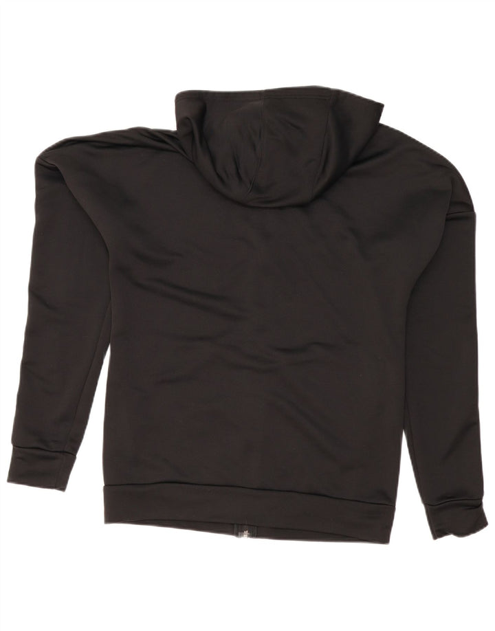 Adidas Herren Zip Hoodie Pullover UK 38/40 Mittelschwarzes Polyester