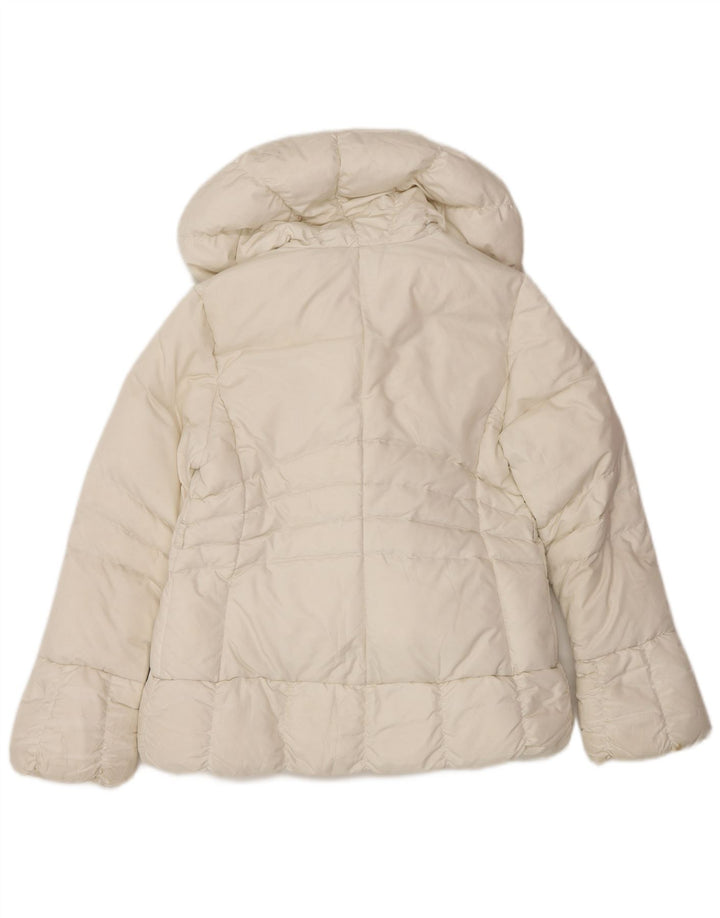 Moncler Wattierte Jacke für Mädchen, 9–10 Jahre, weißes Nylon