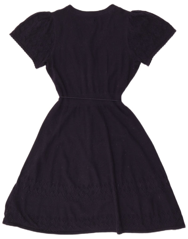 Fat Face Damen-A-Linien-Kleid, Größe S, Marineblau, Baumwolle, UK 10
