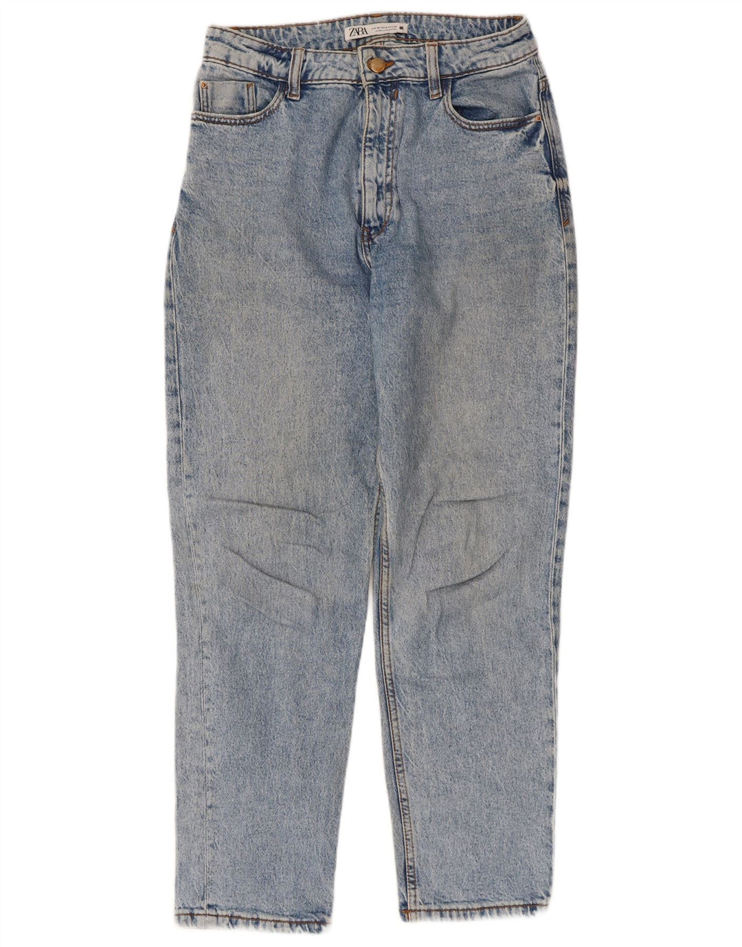 Zara Damen Tapered Jeans EU 38 Small W28 L27 Blau