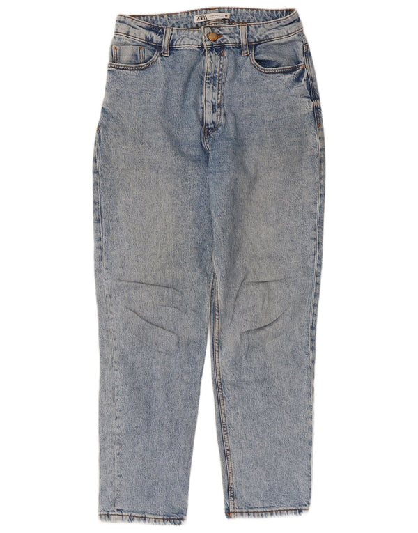 Zara Damen Tapered Jeans EU 38 Small W28 L27 Blau