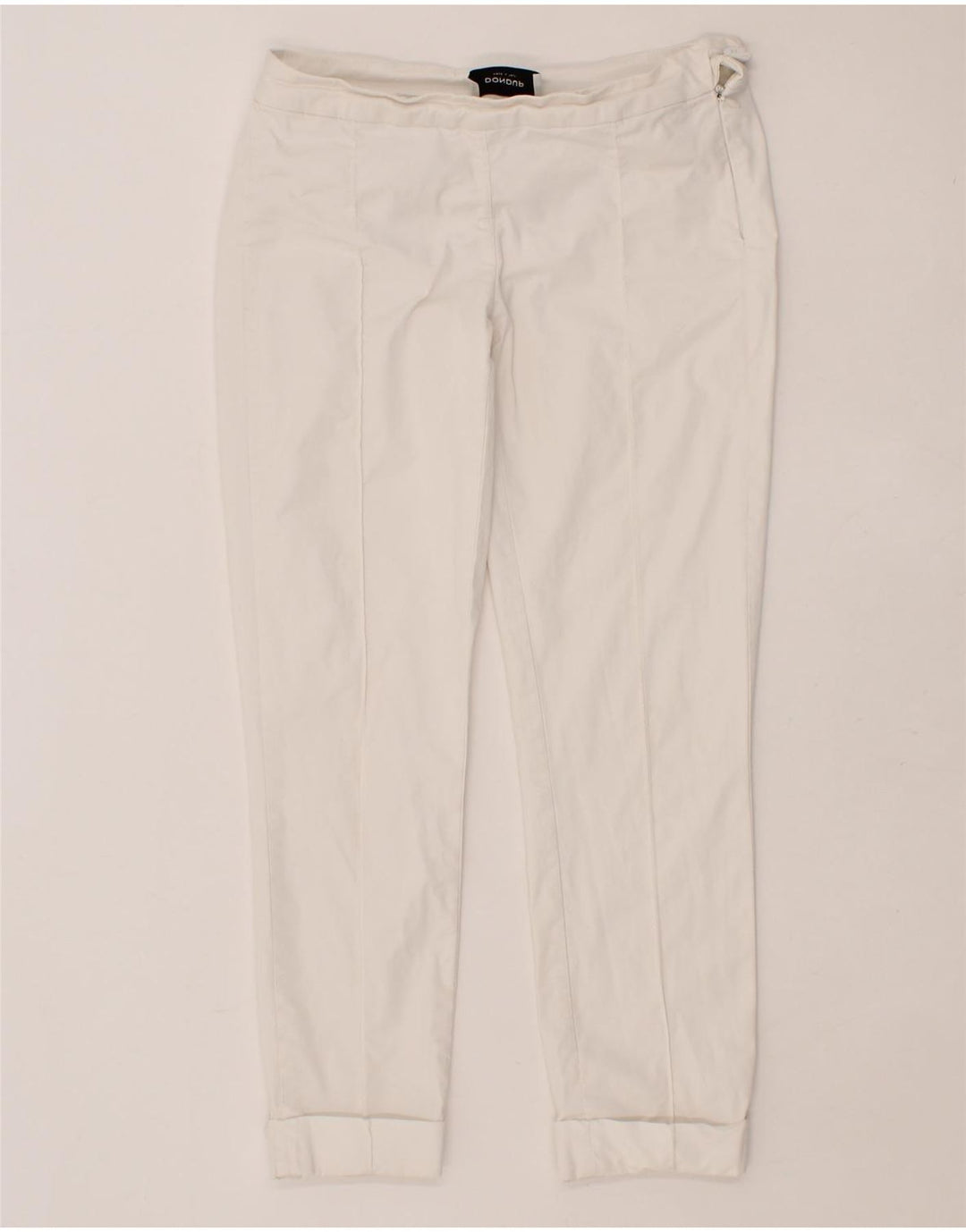 DONDUP Womens Crop Slim Casual Trousers W28 L24 White Vintage Dondup and Second-Hand Dondup from Messina Hembry 