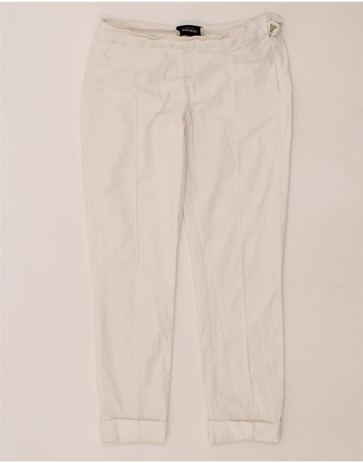 DONDUP Womens Crop Slim Casual Trousers W28 L24 White Vintage Dondup and Second-Hand Dondup from Messina Hembry 