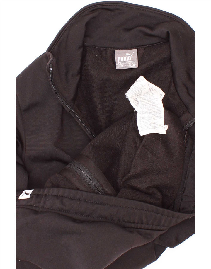 Puma Jungen Grafik-Trainingsanzug-Top-Jacke, 9–10 Jahre, Schwarz, Farbblock