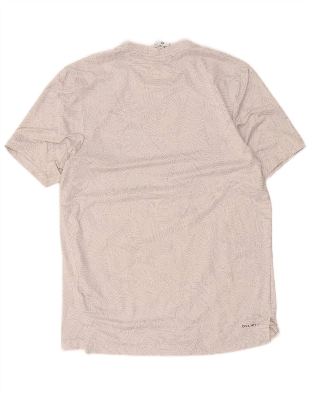 Nike Herren Dri Fit Grafik-T-Shirt-Oberteil Mittelgraues geometrisches Polyester