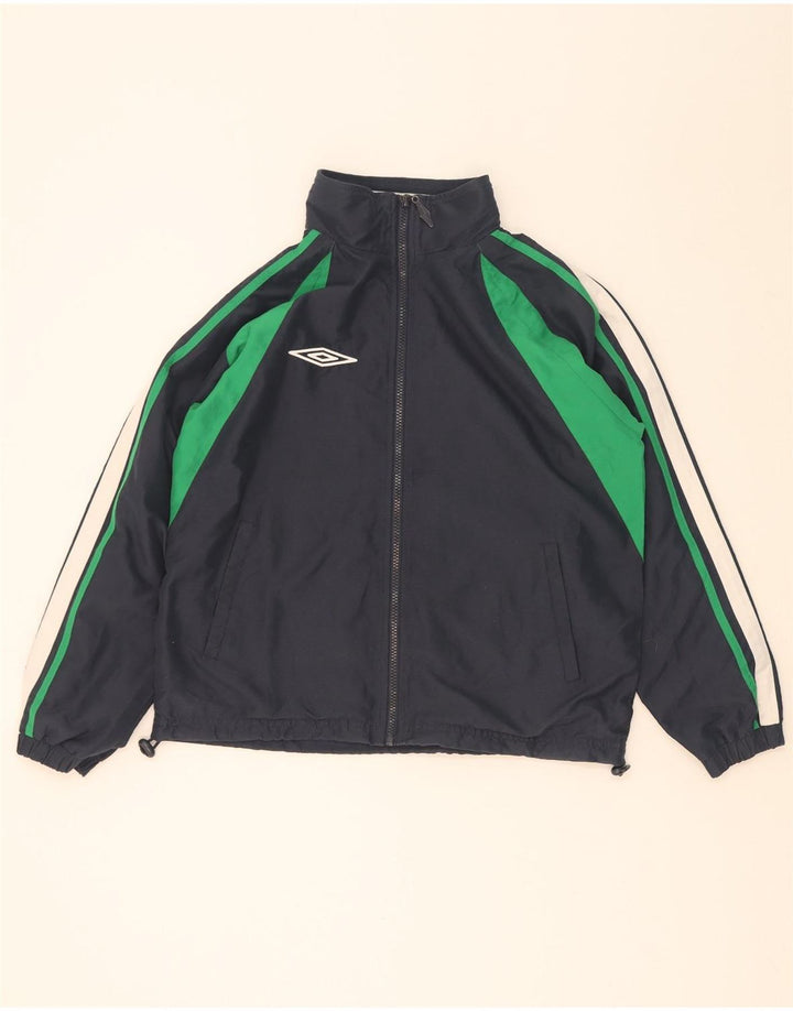 Umbro Herren-Trainingsanzug-Oberteil, Jacke, klein, marineblau, Farbblock-Polyester