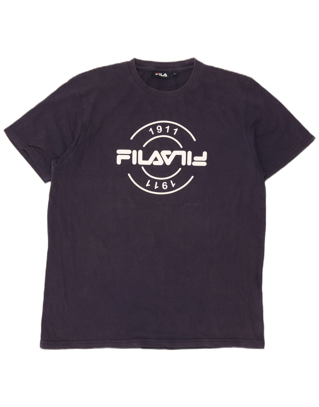 Fila Herren-T-Shirt mit Grafik, groß, marineblau, Baumwolle