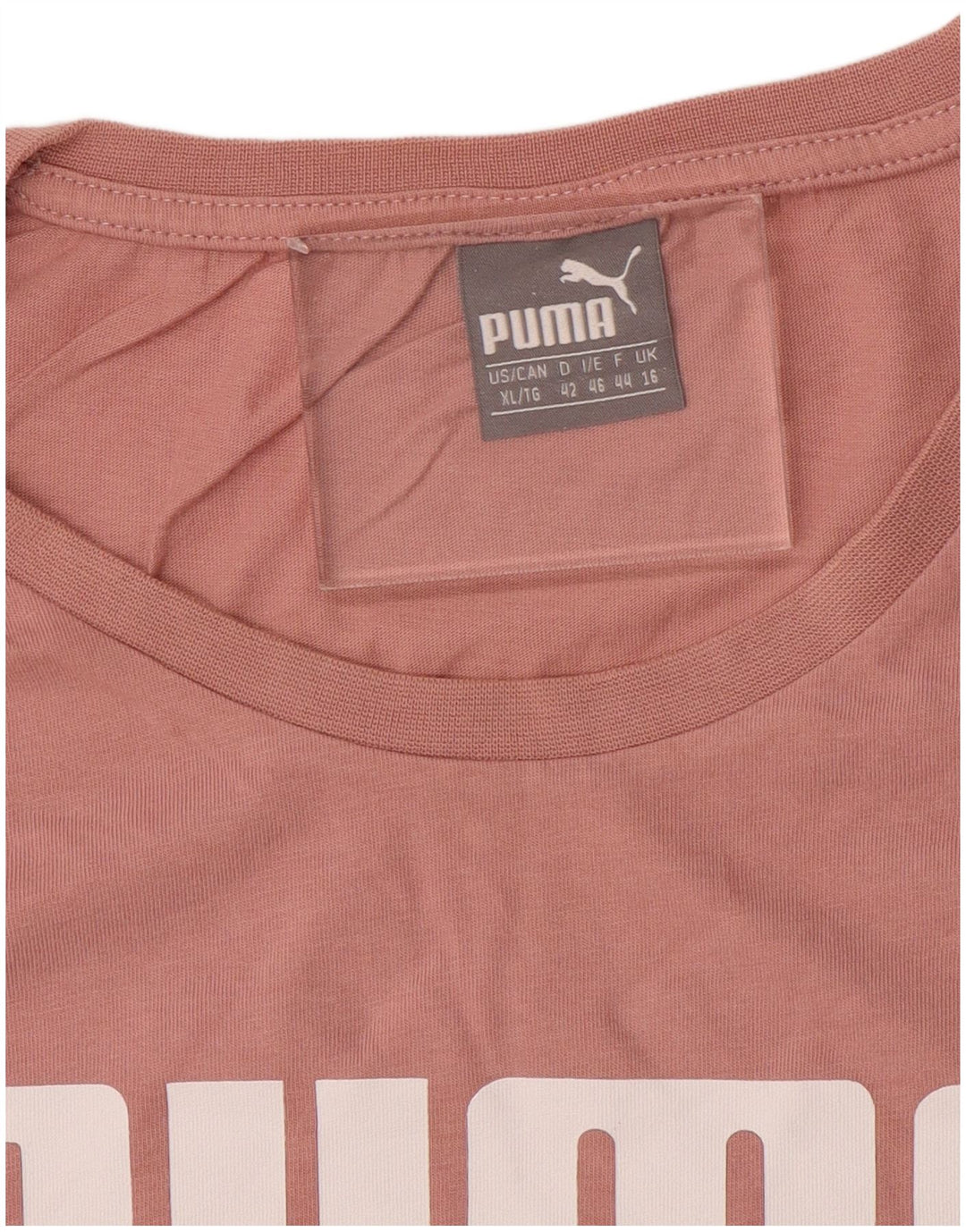 Puma Damen Loose Fit Crop Graphic T-Shirt Top UK 16 Large Pink
