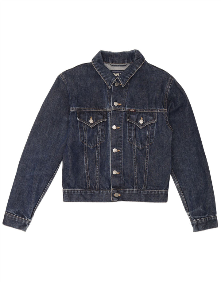 Rifle Womens Crop Denim Jacke UK 6 XS Blaue Baumwolle