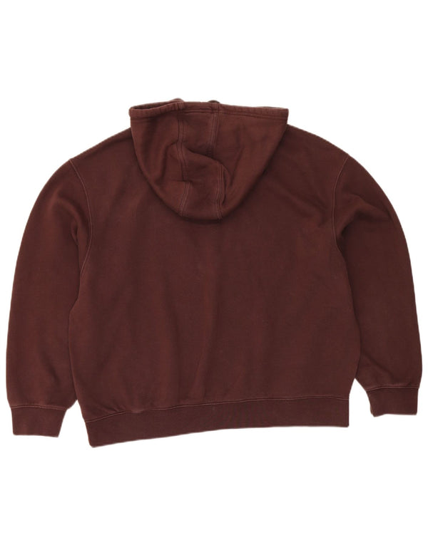 Adidas Damen Übergroßer Kapuzenpullover UK 8/10 Small Braune Baumwolle