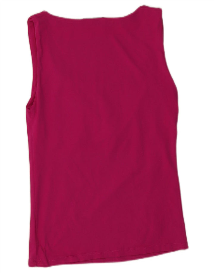 Zara Damen Weste Top UK 12 Mittelrosa