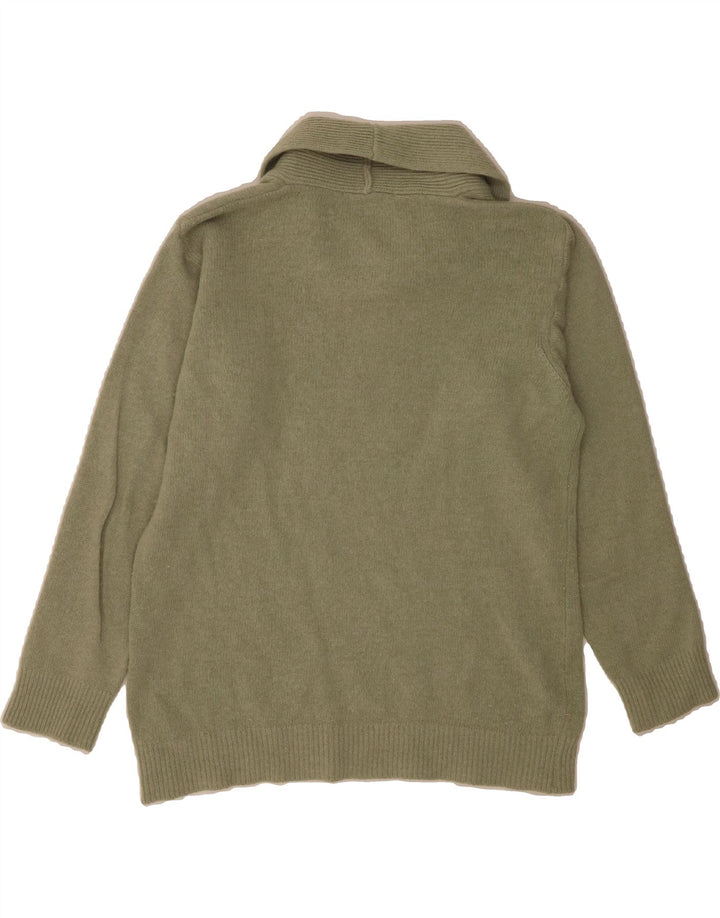 ROISIN MCCARTHY Womens Roll Neck Jumper Sweater UK 14 Large Green Wool Vintage Roisin McCarthy and Second-Hand Roisin McCarthy from Messina Hembry 