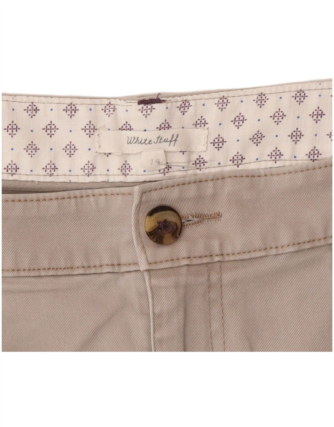 Gerader Rock für Damen von White Stuff, UK 14, Größe L, W32, graue Baumwolle