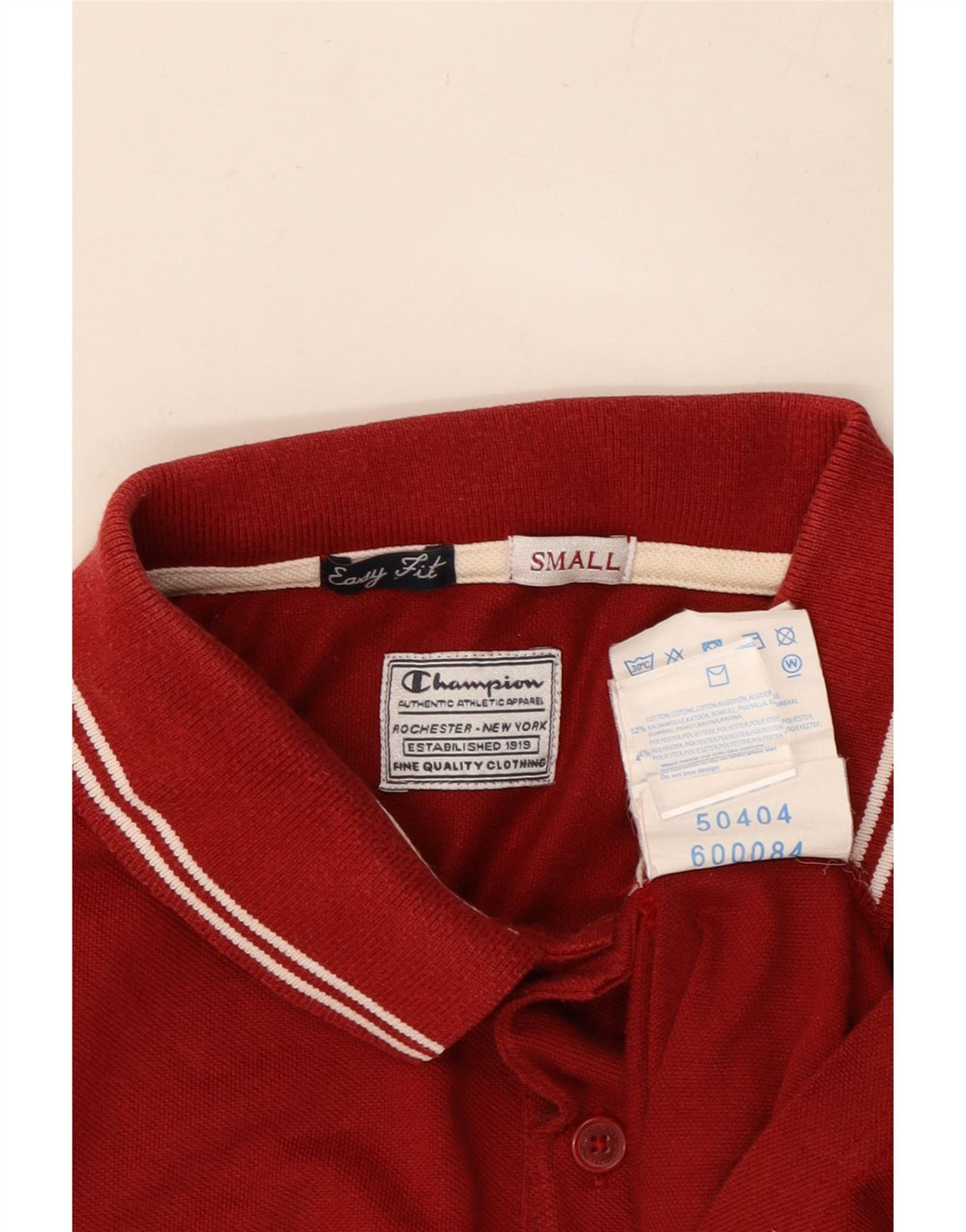 CHAMPION Herren Easy Fit Poloshirt, Größe S, Rot, Baumwolle