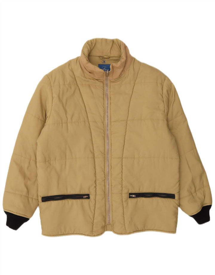 Fay Wattierte Damenjacke UK 20 2XL Beige Farbblock