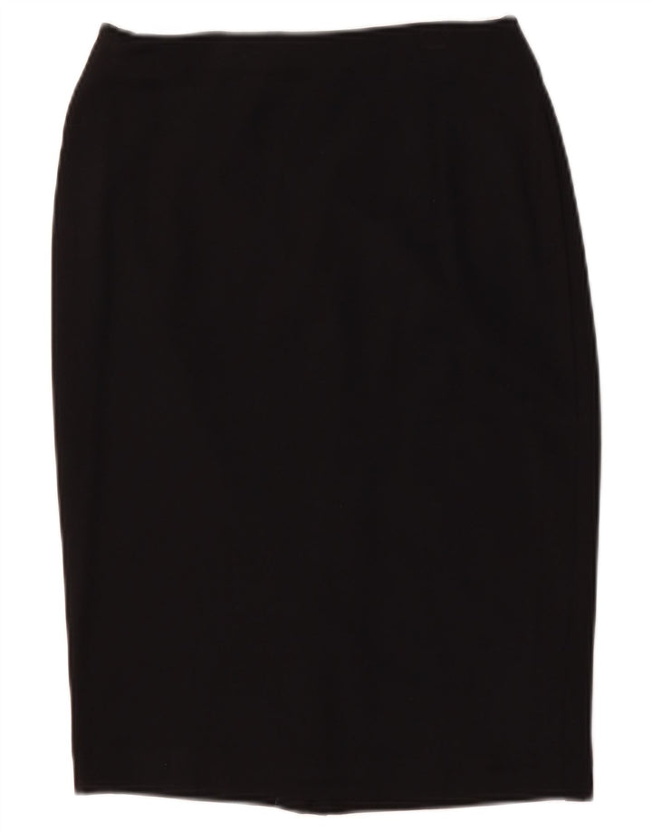 Marks & Spencer Damen Bleistiftrock UK 8 Small W27 Schwarze Viskose