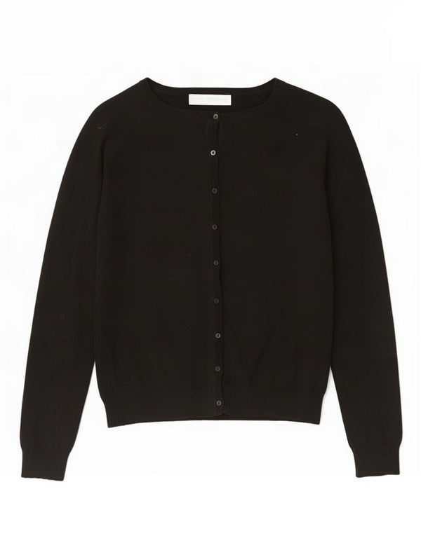 Zara Damen-Cardigan-Pullover UK 12 Mittelgraue Baumwolle