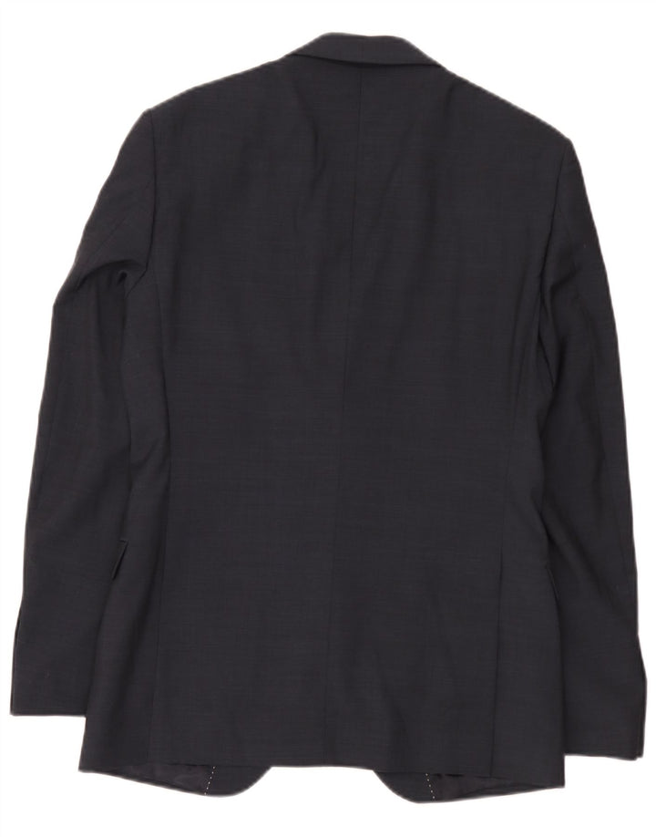 Dkny Herren-Blazer mit 2 Knöpfen, schmale Passform, UK 38, mittelmarineblaue Wolle
