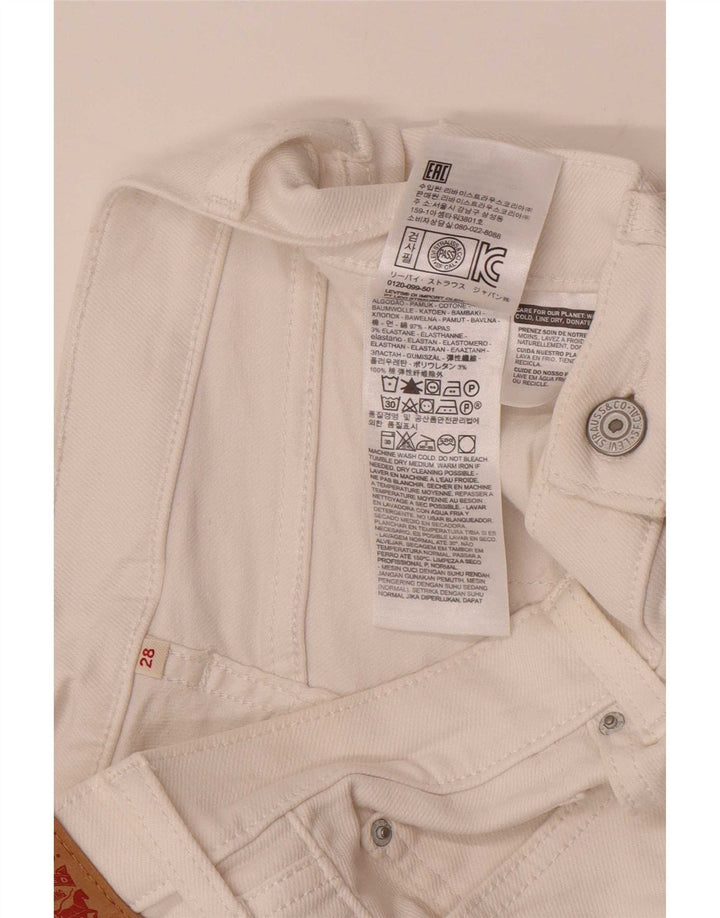 Levi's Damen Jeansshorts W28 Mittelweiße Baumwolle