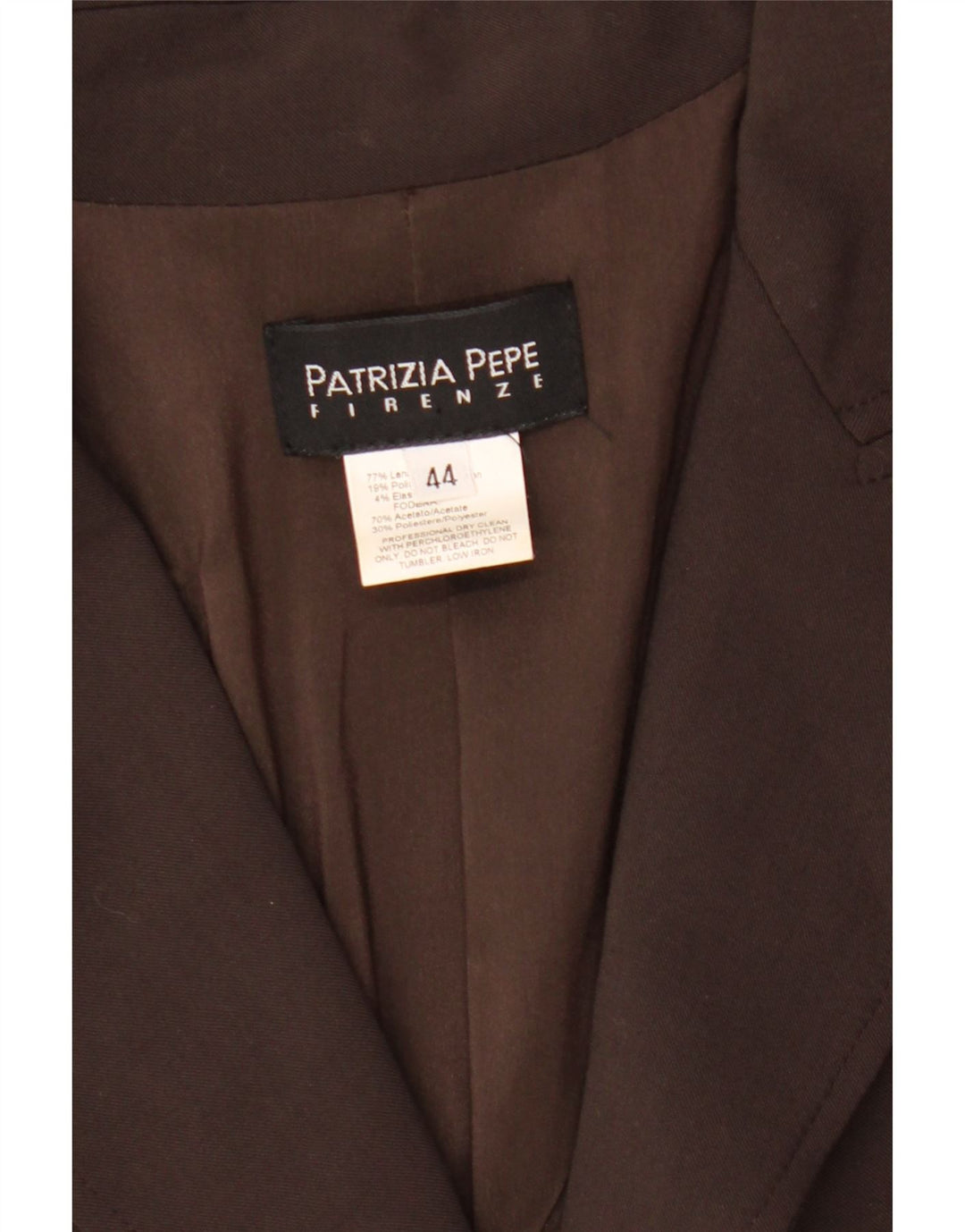 Patrizia Pepe Damen 2-Knopf-Blazerjacke IT 44 Mittelbraune Wolle