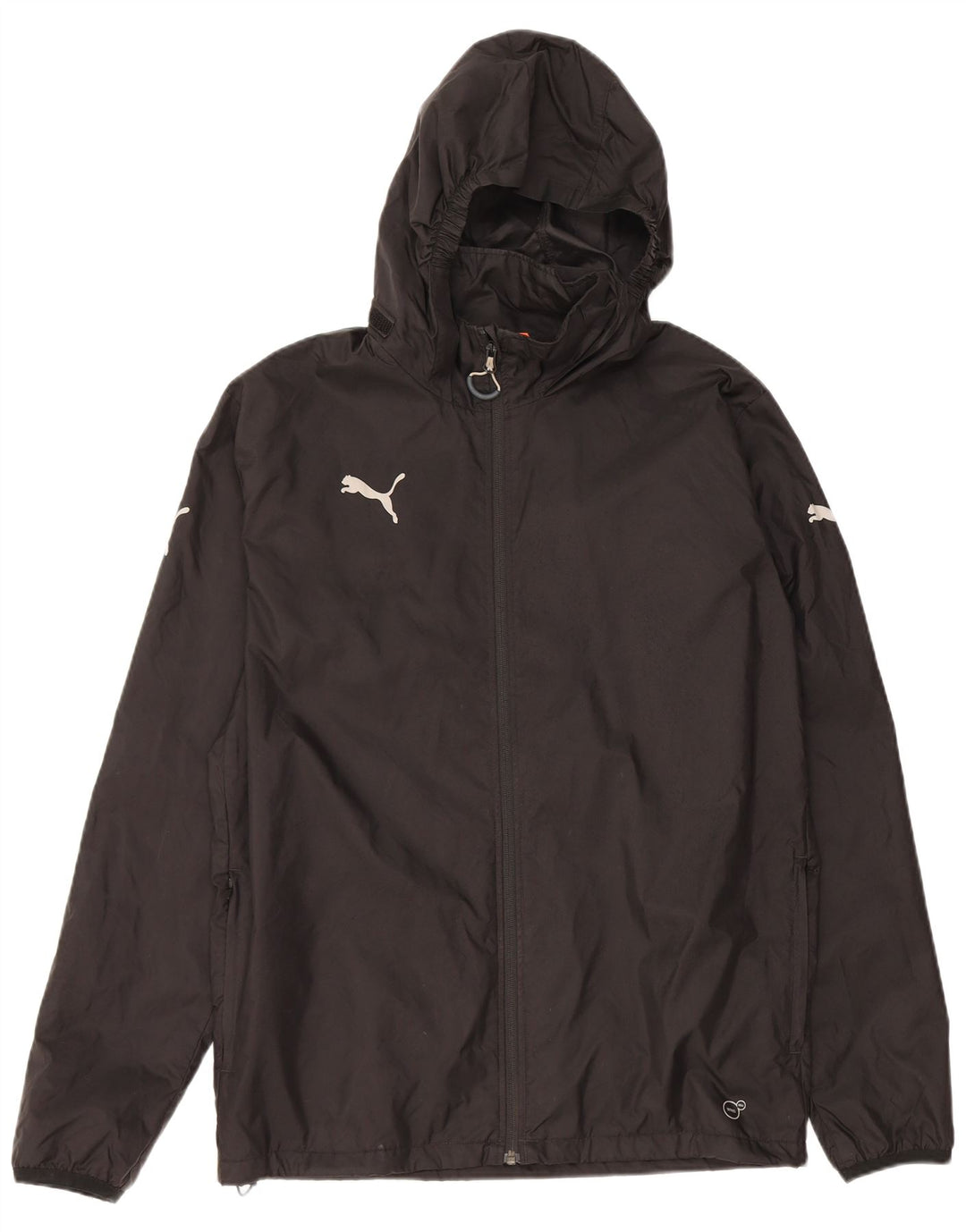 PUMA Herren-Regenjacke mit Kapuze, UK 38, mittelschwarzes Nylon
