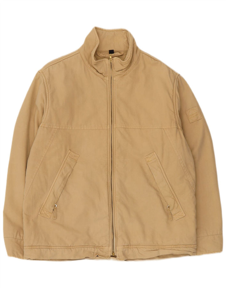 Murphy & Nye Herren-Bomberjacke mit normaler Passform, UK 40, Größe L, Beige, Baumwolle