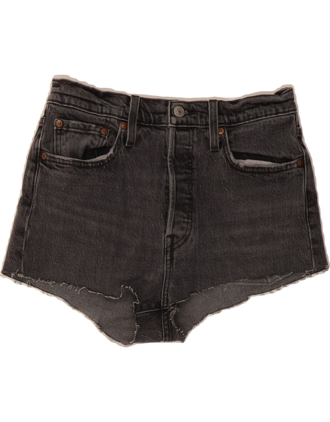 LEVI'S Womens 501 Denim Shorts W28 Medium  Grey Cotton Vintage Levi's and Second-Hand Levi's from Messina Hembry 