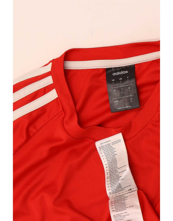Adidas Herren Climalite T-Shirt Top Small Rot Polyester