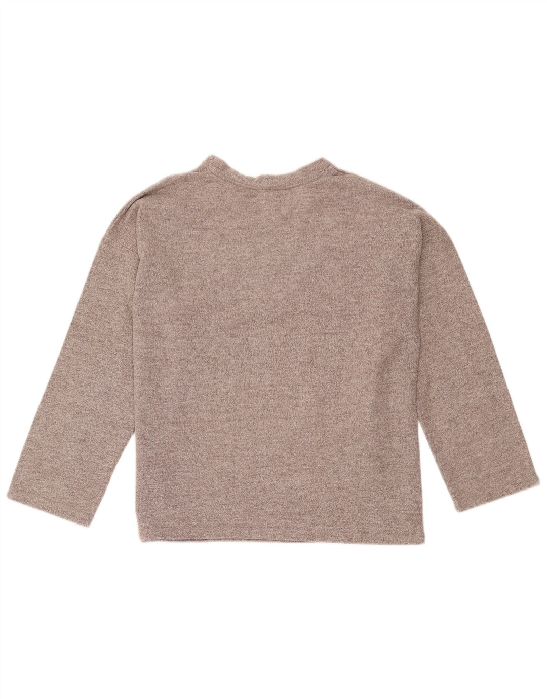 Zara Damen Trafaluc Übergroßes Top Langarm UK 10 Small Brown Flecked