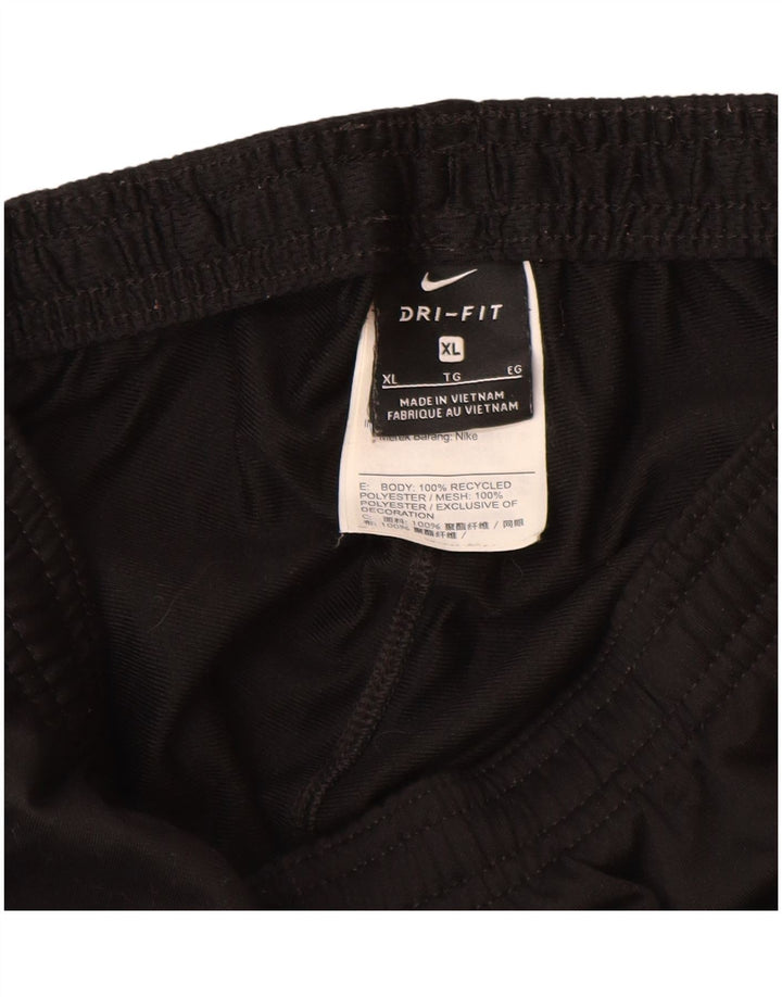 Nike Jungen-Trainingshose, 13–14 Jahre, XL, schwarzes Colourblock-Polyester