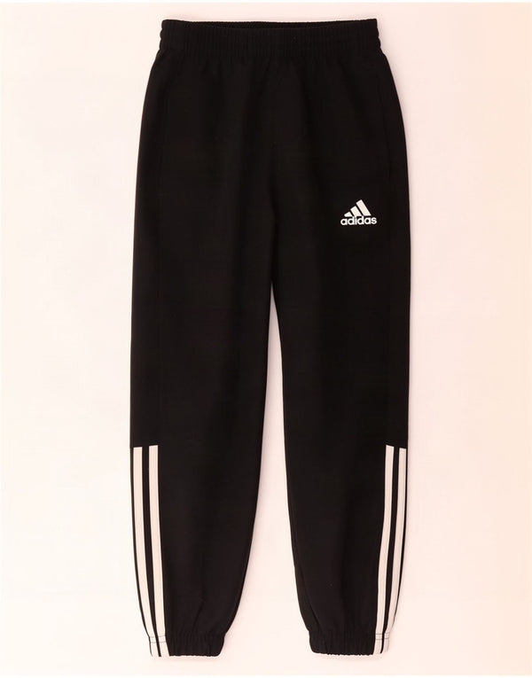 Adidas Jungen-Trainingshose, Jogginghose, 7–8 Jahre, schwarzes Polyester