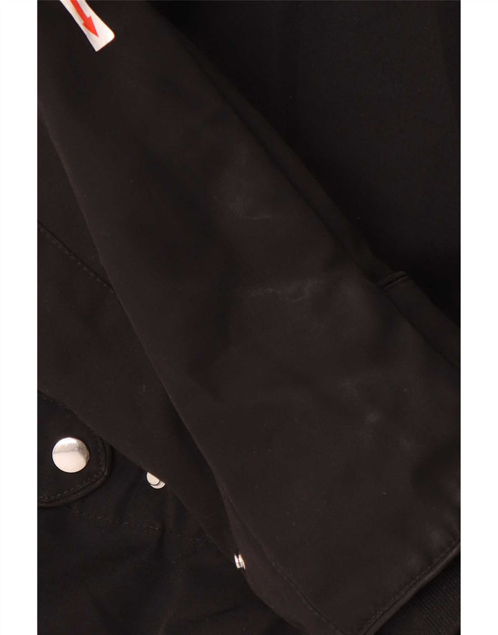 Zara Damen-Parka mit Kapuze, UK 18, XL, Schwarz, Polyester