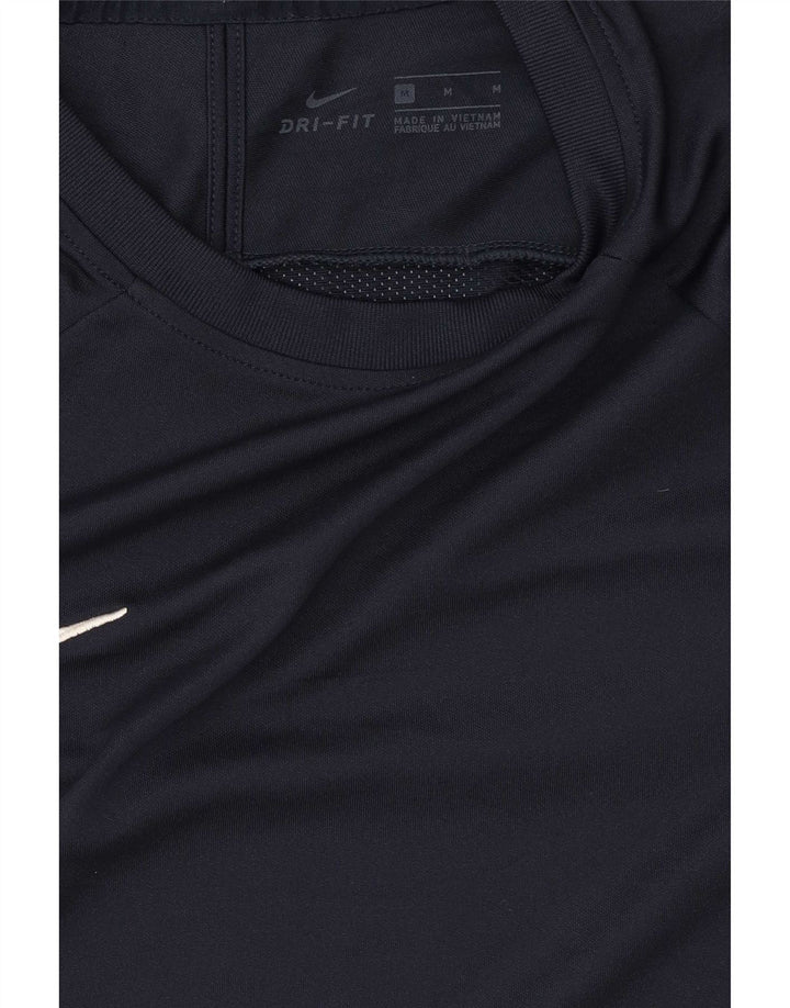 Nike Herren Dri Fit T-Shirt-Oberteil, mittelgroß, Marineblau, Farbblock