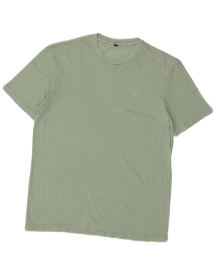 ARMANI JEANS Herren T-Shirt Top Small Grüne Baumwolle