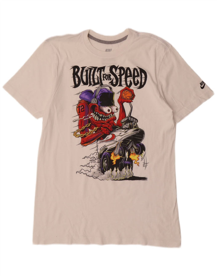 Nike Herren-T-Shirt mit normaler Passform und Grafik, Mittelweiß