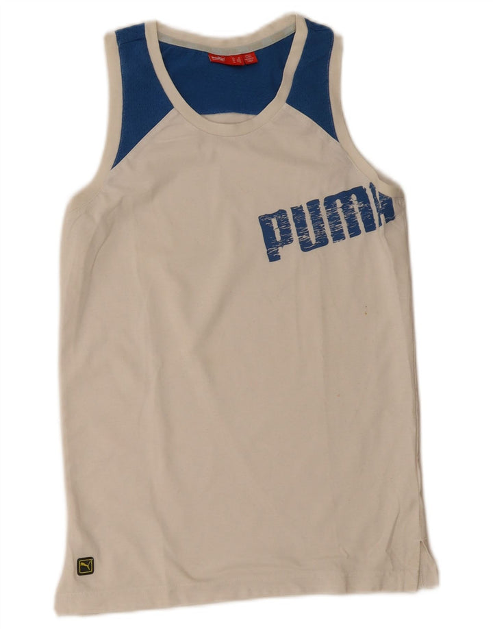 Puma Herren Graphic Vest Top XS Weiß Farbblock
