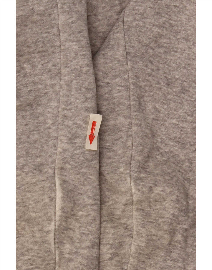 Adidas Herren-Kapuzenpullover mit Reißverschluss, mittelgrau meliert