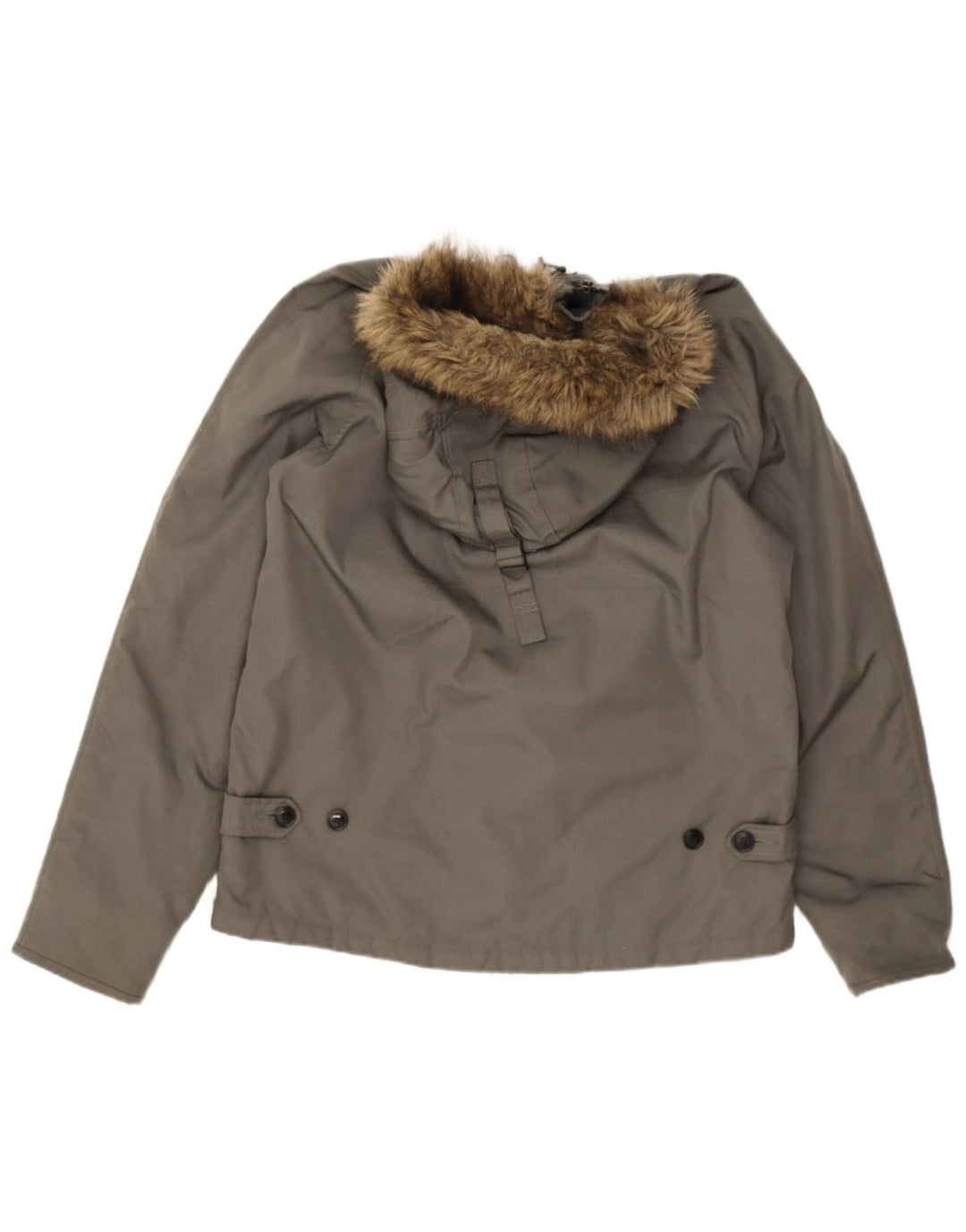 Woolrich Herren-Windbreakerjacke mit Kapuze, UK 40, Größe L, Grau