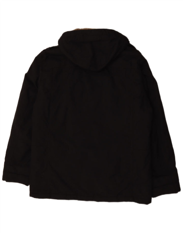S.Oliver Herren-Jacke mit Kapuze, gepolstert, UK 42, XL, Schwarz, Polyester