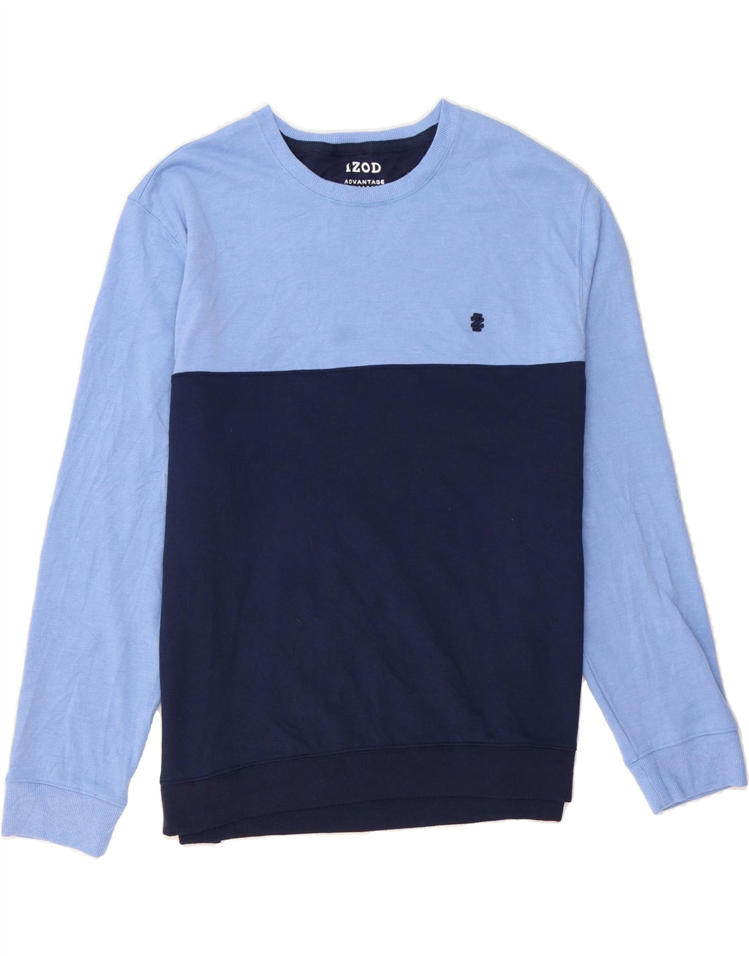 IZOD Womens Sweatshirt Jumper UK 20 2XL Blue Colourblock Polyester Vintage Izod and Second-Hand Izod from Messina Hembry 