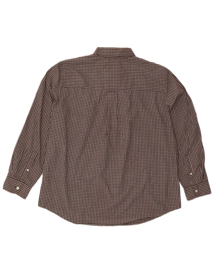 Chaps Herrenhemd XL, braun kariert, Baumwolle