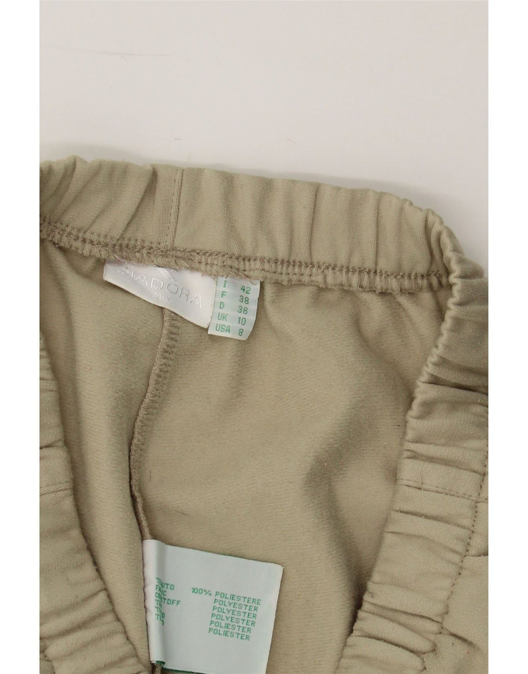DIADORA Womens Tracksuit Trousers UK 10 Small  Beige Polyester Vintage Diadora and Second-Hand Diadora from Messina Hembry 