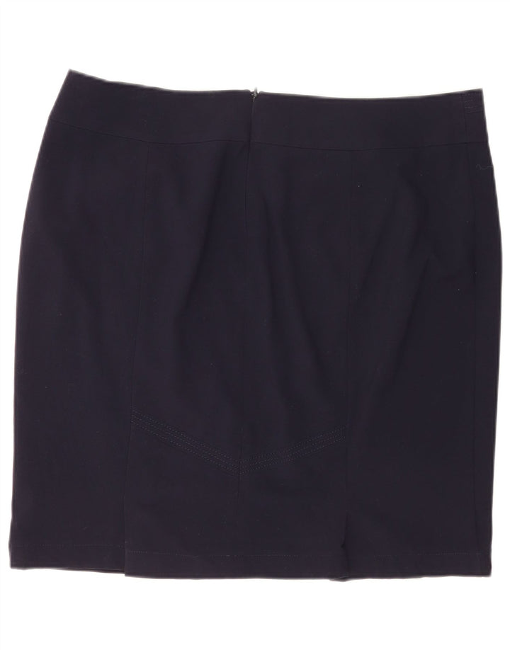 Marks & Spencer Damen Minirock UK 20 2XL W40 Marineblau Polyester