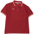 Kappa Herren Poloshirt Große Burgunderrote Baumwolle