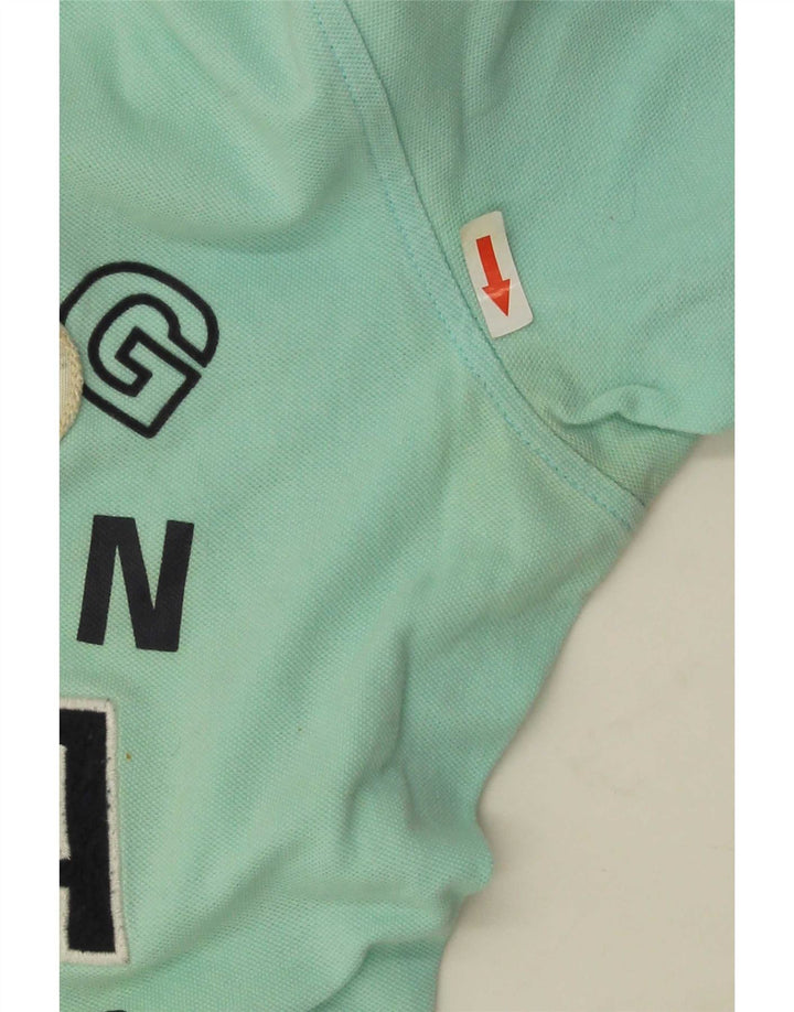 Gaastra Herren-Poloshirt mit Grafik, Mittelblau, Colourblock-Baumwolle