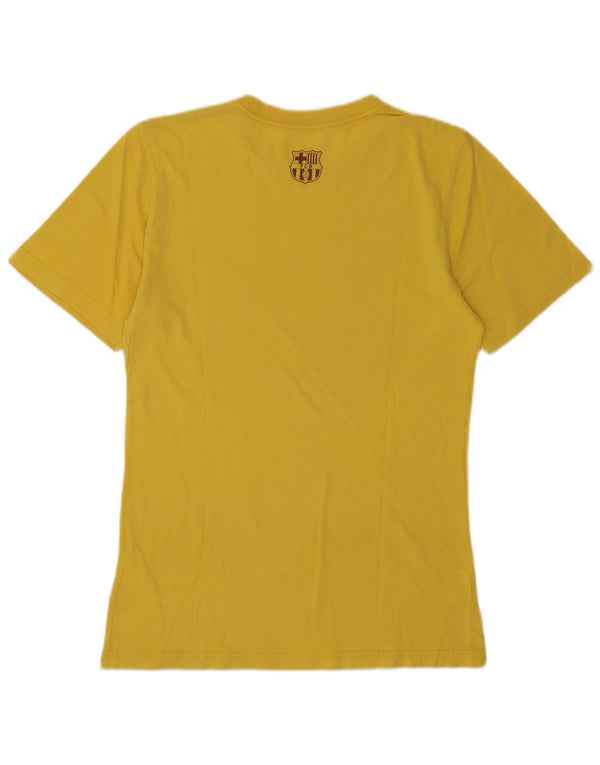 Nike Herren Barcelona Standard Fit Graphic T-Shirt Top Small Gelb Baumwolle