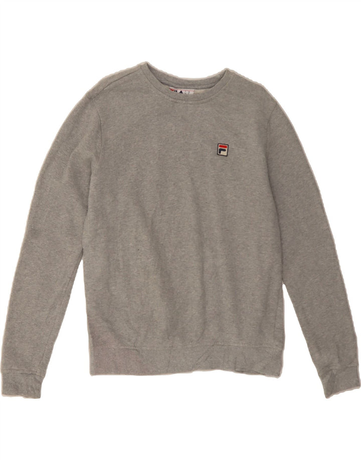 FILA Womens Sweatshirt Jumper UK 14 Medium Grey Cotton Vintage Fila and Second-Hand Fila from Messina Hembry 